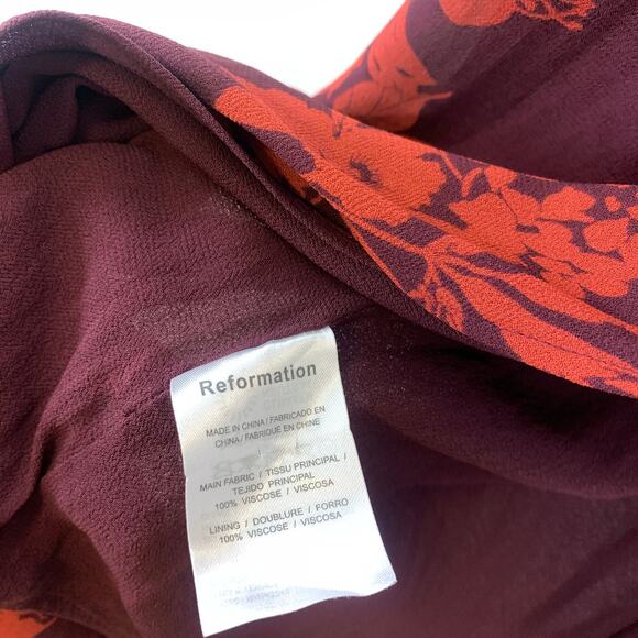 Reformation Kourtney Floral Midi Slip Dress Divina Size 2 - Picture 9 of 11